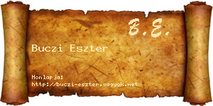 Buczi Eszter névjegykártya