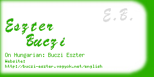 eszter buczi business card